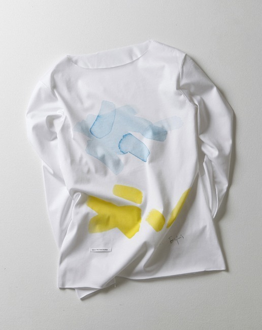 유판 수채화 프린팅 니트웨어(T - Shirt) - 1.